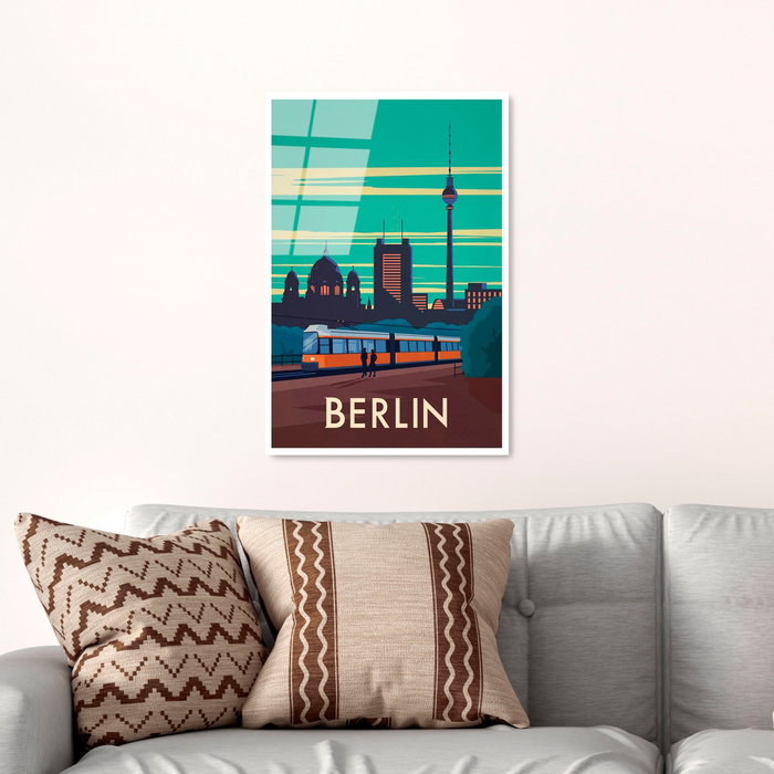 Wallity Cuadro Decorativo de Vidrio Templado Multicolor 30 x 45 cm